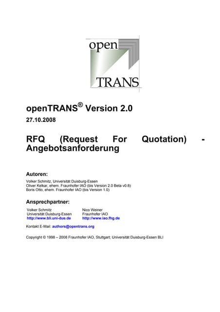 Final Opentrans 2.0   Rfq