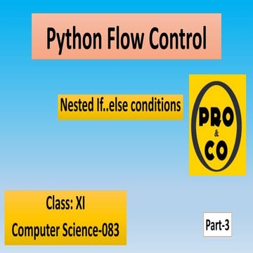 FLOW OF CONTROL-NESTED IFS IN PYTHON