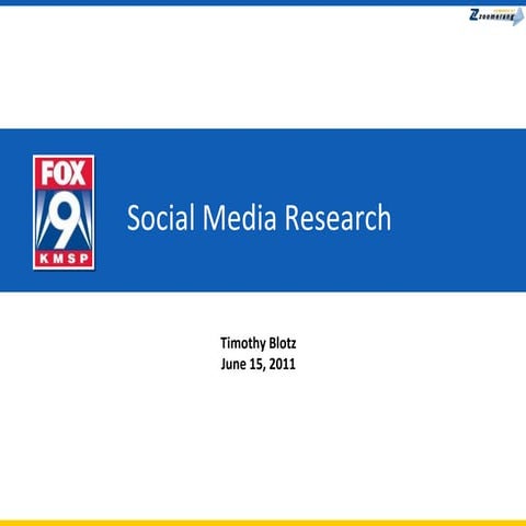 Fox 9 social media research 