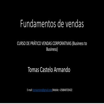 Fundamentos de vendas Corporativas 