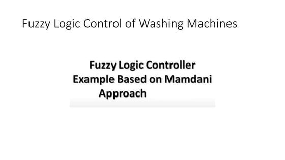 fuzzylogic controller example based on mamdani approach