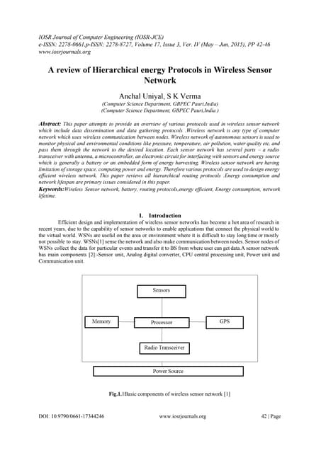 A review of Hierarchical energy Protocols in Wireless Sensor Network