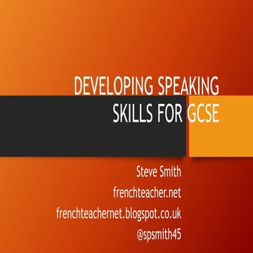 GCSE speaking ppt