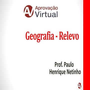 Geografia relevo aprovação virtual