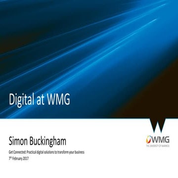 Digital at WMG, Simon Buckingham