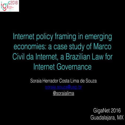 Governança na Internet: um estudo de caso do Marco Civil da Internet