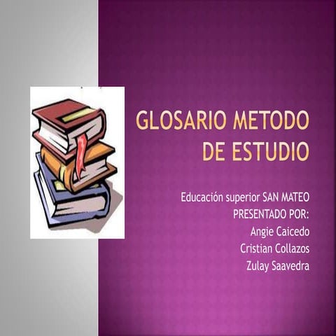 Glosario metodo