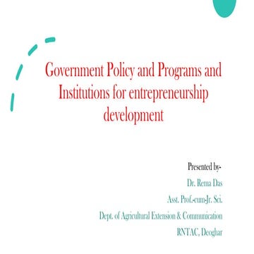 Govt policy & schemes for EDP.pptx different government policy are there to help to marginal farmer to fullfill there needs and demand..
