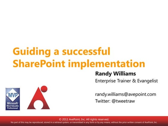 Guiding a Successful SharePoint Implementation