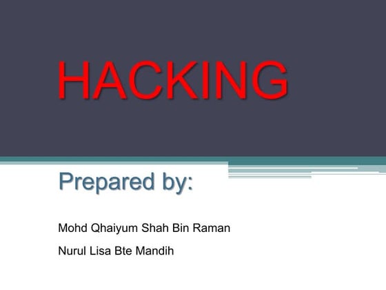 ICT Form 4: Hacking