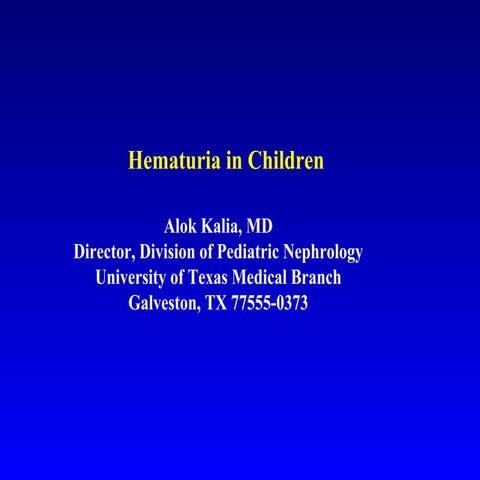 Hematuria In Children