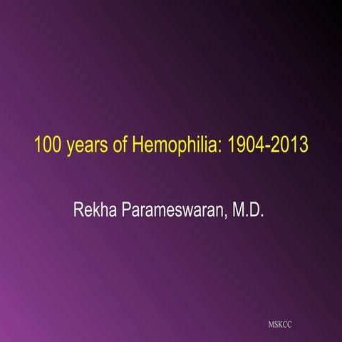 Hemophilia fellow talk2014