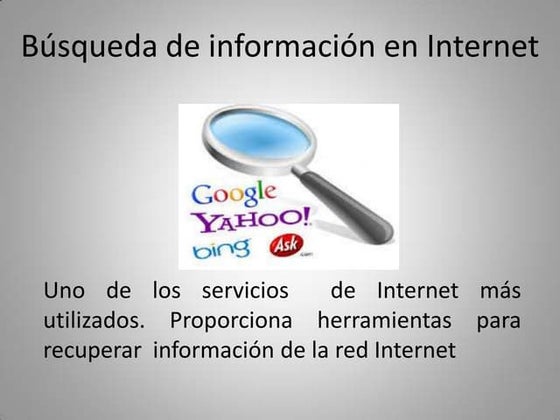 Herramientas de búsqueda en internet