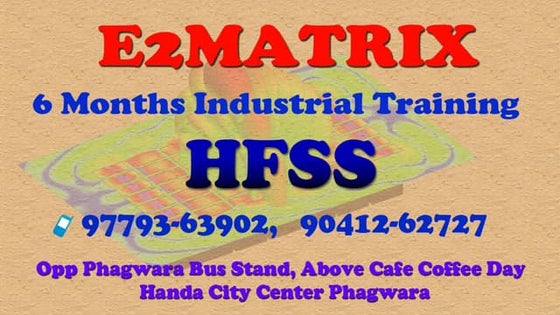 6months industrial training in hfss, jalandhar