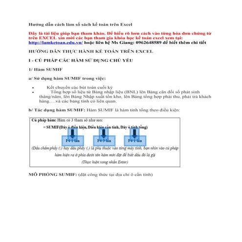 Hướng dẫn cách làm sổ sách kế toán trên excel