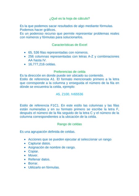 Hojas De CáLculo