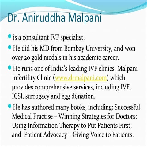 How to delight your infertile patients