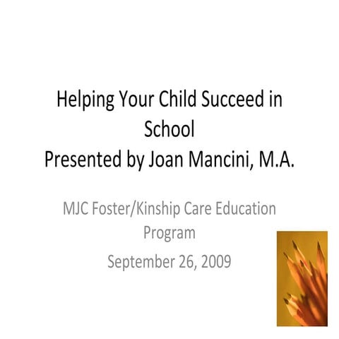 How To Help Kids Succeed In School