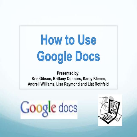 How to Use Google Docs - Part 1