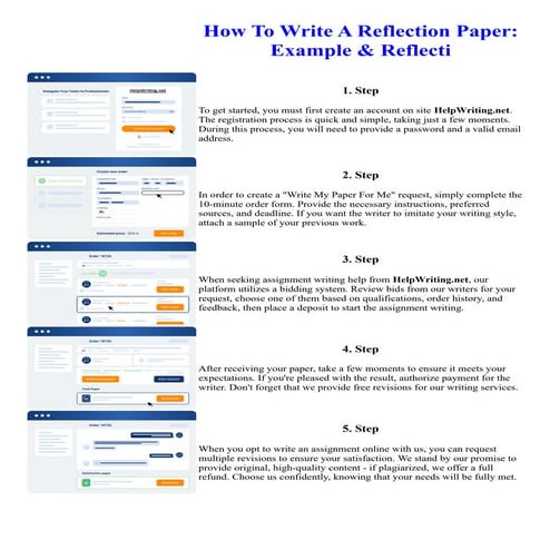 How To Write A Reflection Paper Example  Reflecti