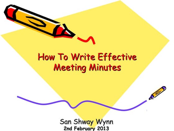 How to write effective meeting minutes