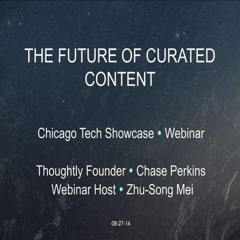 The Future of Curated Content - Contextual Machine Learning w/ Thoughtly