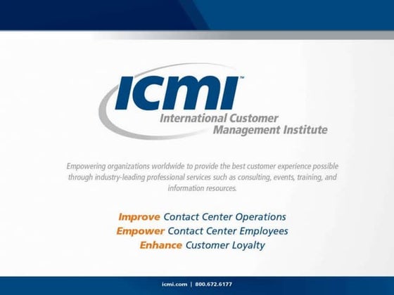 ICMI Quality Presentation