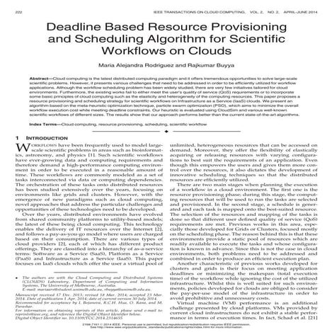 Ieeepro techno solutions   2014 ieee java project - deadline based resource p...