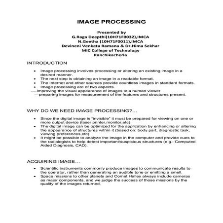 Image Processing