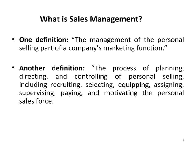 sales management