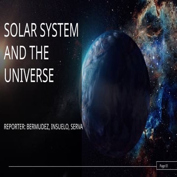 SOLAR SYSTEM AND THE UNIVERSE GRADE 3 PPTX