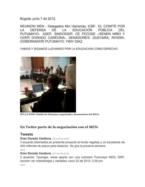 Informe over