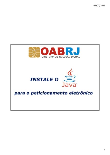 Instale o JAVA