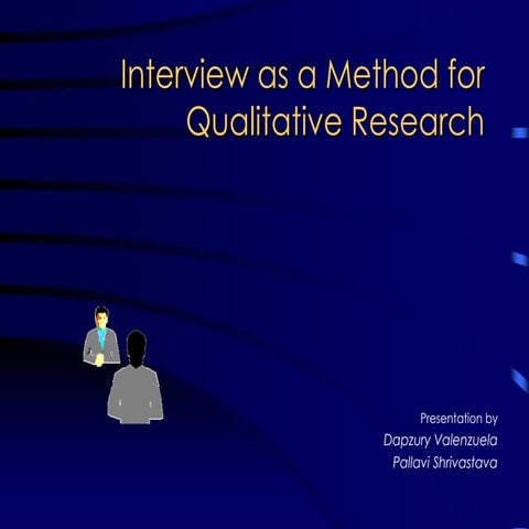 Interview as a method for qualitative research