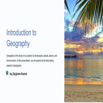 Introduction to Geography