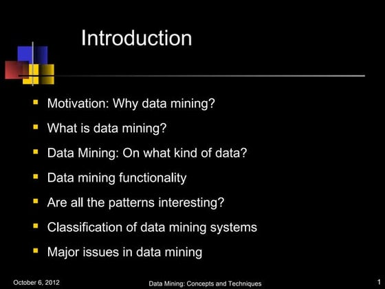 Introduction data mining
