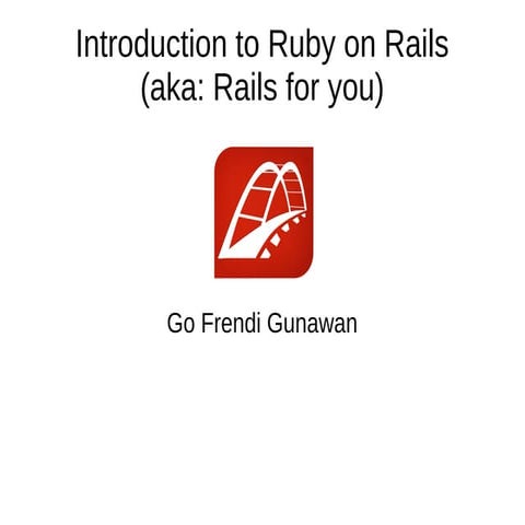 Introduction to rails