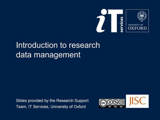 Introduction to Research Data Management - 2014-02-26 - Mathematical, Physica...