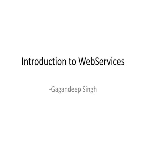 Introduction to webservices