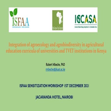 Integration of Agroecology and Agrobiodiversity in Agricultural Education Cur...