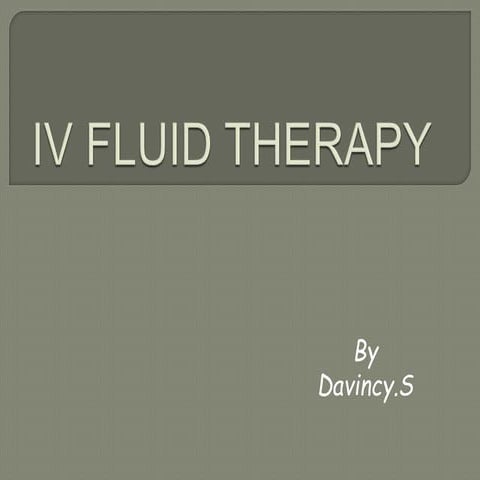Iv thrrapy 1st