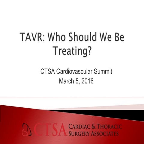 J. frederick   ctsa summit tavr