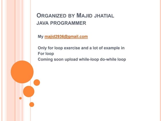 for loop in java 