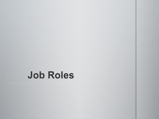 Job roles