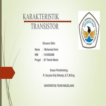 Karakteristik transistor