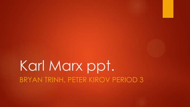 Karl marx ppt