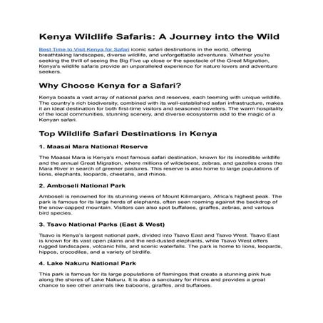 Kenya Wildlife Safaris- A Journey into the Wild.pdf