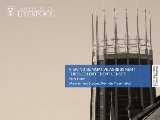 Keynote presentation pt.2 at eAssessment Scotland 14: Viewing Summative Asses...
