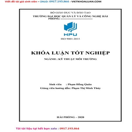 Khóa Luận Hiện Trạng Quản Lý Chất Thải Rắn Sinh Hoạt Tại Quận Hải An – Thàn...