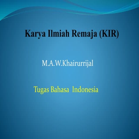 KIR (Karya Ilmiah Remaja)